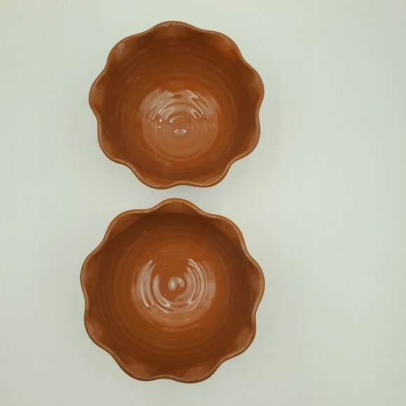 Giftcraft Country Fair Soup Cereal Bowls 2003 Apple Ruffled Edge Dessert Bowls - Picture 4 of 10